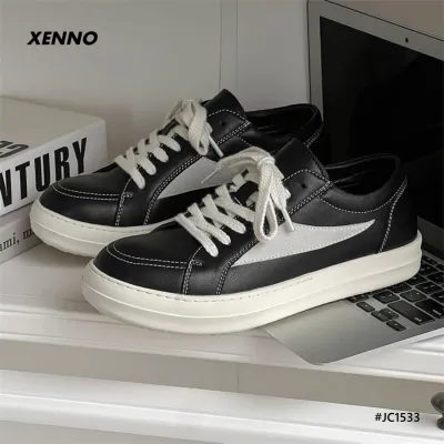 Men’s Breathable Low-Top Leather Sneakers